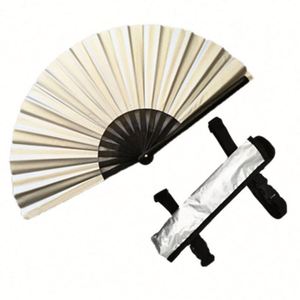 Abanico Tradicional de Kung Fu, Tallado y Pintado en Bambú, Arte Popular, Decoración Portátil para el Hogar, Regalo Empresarial para Festivales y Eventos Musicales - Product Image 1