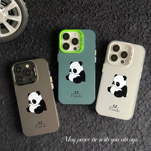 Dễ Thương Panda Bạc Điện Thoại Di Động Trường Hợp Đối Với iPhone 16 Cộng Với 15 Pro Max 14 13 12 11 Imd Trong Suốt Chống Sốc Trở Lại Cove - Product Image 6