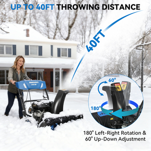 Souffleuse à neige autotractée disponible en stock, 6 vitesses avant, 2 vitesses arrière, démarrage électrique, souffleuse à neige à essence, livraison gratuite - Product Image 6