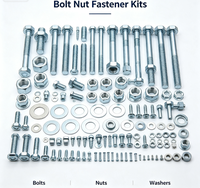 Kit de boulons, écrous et rondelles en acier au carbone hexagonal forgé à froid, usinés par électroérosion, sur mesure OEM, haute résistance à la traction, anti-desserrage, pour équipements industriels