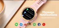 Reloj Inteligente K73 Redondo AMOLED de 340 mAh con Carátulas Personalizables, Aplicación Fitcloudpro, Medición de Temperatura y Presión, Pulsera Inteligente Deportiva
