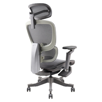 Chaise de bureau exécutive ergonomique moderne en maille, réglable, avec cadre en fer, base en aluminium, dossier pivotant et assise coulissante ajustable