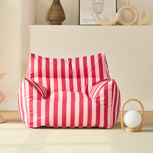 Funda de sofá tipo puf transfronteriza, extraíble, lavable, de tela a rayas, suave y cómoda para niños y adultos - Product Image 2