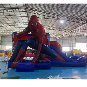 Combo de tobogán de Spider-Man personalizado, <span class=keywords><strong>castillo</strong></span> hinchable de PVC con puentes, tema de Spider-Man - Product Image 2