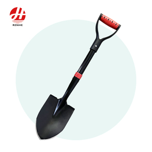 Mini outils de jardinage, pelle de jardin en acier pour l'extérieur, pelle à creuser en métal avec manche en fibre de verre - Product Image 1