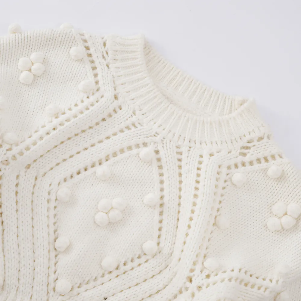 2024 nuevo estilo perezoso de manga larga cuello redondo hueco diamante suéter suelto conjunto completo de mujer suéter de diseño Casual