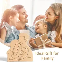 Puzzle Potret Keluarga Kayu yang Dipersonalisasi 2 hingga 5 Nama Tema Cinta Hadiah Ulang Tahun Pernikahan Hadiah untuk Orang Tua Pasangan Natal