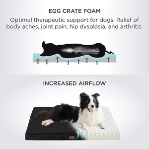 Custom Egg Crate Foam Pet Bed <b>Mat</b> Orthopedic Waterproof Dog Beds With Removable Washable Cover For Extra <b>Large</b> Dogs - Product Image 2