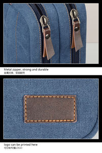Nuevo Neceser de Lona Portátil con Logotipo Personalizado para Bolsa con Cierre de Cremallera para Viajes de Hombre - Product Image 6