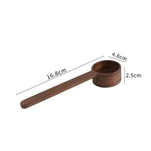 Cucchiaio dosatore creativo, moderno <span class=keywords><strong>e</strong></span> semplice, vintage, con manico corto in legno massello, per caffè <span class=keywords><strong>e</strong></span> <span class=keywords><strong>latte</strong></span> in polvere - Product Image 4