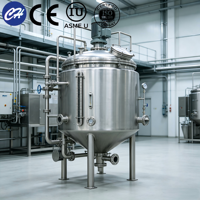 Cuve de mélange chimique en acier inoxydable avec agitateur industriel et moteur antidéflagrant pour usine