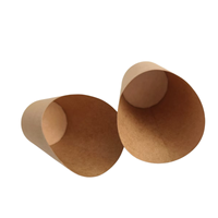 Gobelet en papier jetable incliné pour frites, patates douces, gobelet en papier kraft biseauté pour crème glacée et gaufres aux œufs
