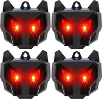 Lumières LED rouges anti-raton laveur pour jardin, ferme, lampe de poche, répulsif pour coyote, répulsif solaire pour animaux nocturnes