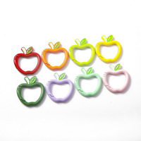 Porte-clés mousqueton à ressort en forme de pomme couleur bonbon pour accessoires de Noël, breloque de sac, artisanat DIY