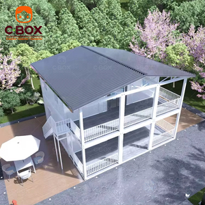 Casa Contenedor Cbox de Diseño de 2 Pisos Tipo Cápsula para Apartamento u Oficina, Prefabricada, Modular, Desmontable y de Paquete Plano con Techo a Dos Aguas - Product Image 2