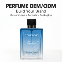 Parfum Bergamote Côtier Azurée Personnalisé OEM ODM Marque Privée 50ml – Fragrance Longue Durée, Flacon Luxe Dégradé Bleu – Vente en Gros