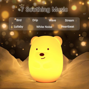 Haut-parleur LED RGB en forme d'ours, rechargeable, avec musique, bruit blanc, robot pour bébé, <span class=keywords><strong>lecteur</strong></span> <span class=keywords><strong>audio</strong></span> à pince, sans fil, batterie 500 mAh - Product Image 5