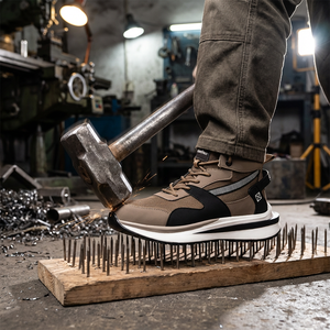 Chaussures <span class=keywords><strong>de</strong></span> sécurité Vaultex pour hommes, légères et tendance, avec semelle EVA souple, semelle intermédiaire anti-perforation, respirantes, anti-écrasement et antidérapantes - Product Image 6