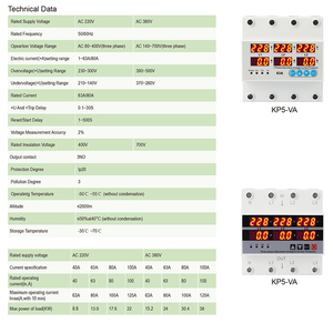 HEYI/ASCT KP5-VA <span class=keywords><strong>380V</strong></span> 80A <span class=keywords><strong>compteur</strong></span> d'énergie électrique LCD numérique triphasé nouveau <span class=keywords><strong>compteur</strong></span> KWH de protection de tension/courant - Product Image 5