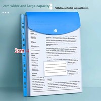 Carpeta Oficial A4 Transparente Impermeable de PP para Documentos, Fabricada en China, Modelo de Carpeta para Documentos de Hojas Sueltas