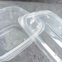 Boîte d'emballage carrée en plastique jetable de qualité alimentaire Boîte à lunch carrée réutilisable pour la préparation de repas Bento en plastique PP
