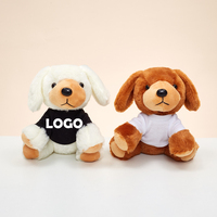Porte-clés chiot en peluche personnalisé de 15 cm avec logo, petit animal en peluche, cadeau promotionnel, jouet en gros, mascotte personnalisée, accessoire doux