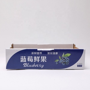 Boîte carton d'impression bleuets frais boîtes en carton ondulé pour l'emballage - Product Image 1