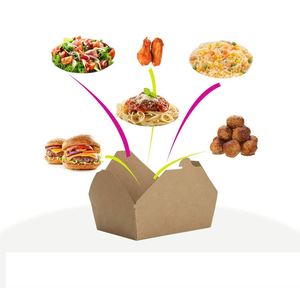 Emballage en gros pour la restauration, boîte à repas en papier kraft brun jetable pour emporter - Product Image 2