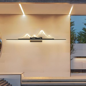 Lampe murale extérieure imperméable de style chinois, LED, longue bande, éclairage paysager pour jardin, pour usage extérieur - Product Image 1