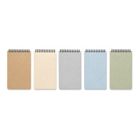Carnet à spirale A5 personnalisé avec logo, couverture en PP, reliure piquée, papier kraft ligné pour fournitures scolaires et de bureau