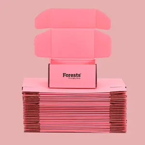 저렴한 가격 화장품 세트 선물 포장 구독 핑크 컬러 골판지 A4 배송 상자 우편 우편물 상자