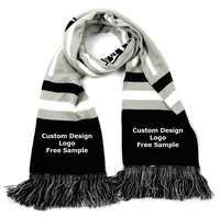 Individuell gestalteter Logo-Jacquard-Strickschal für Sportvereine, Fußballfans, Winterschals