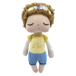 美托咪咪兔子安吉拉毛绒玩具卷发时尚模特小女孩娃娃舒缓娃娃儿童玩具