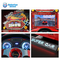 Simulateur de course automobile, jeu de course automobile de super voitures, machine de jeu de simulation de course automobile 3D, tour 3D de 26 pouces, machine de jeu de course automobile pour les salles de jeux