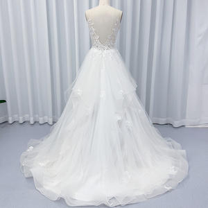 Jancember HX37 Princesa con cuello en V Hermosos vestidos de novia para mujer Vestidos - Product Image 5