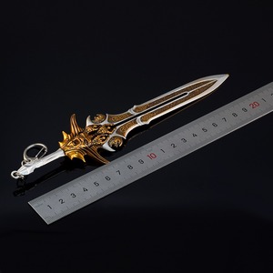 Mới Đến Kẽm Hợp Kim Tất Cả Các Kim Loại Nhỏ Đồ Chơi Thanh Kiếm Thần Chiến Tranh Kratos Lưỡi của Olympus Keyrings 20Cm 84G - Product Image 5