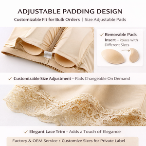 Directo de fábrica, venta al por mayor, pantalones de talla grande para levantar glúteos y cadera, almohadilla de inserción de esponja para mujer, bragas moldeadoras de cuerpo de encaje - Product Image 4