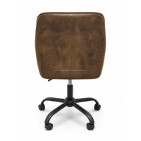 Fauteuil de salon vintage en cuir PU texturé, base à 5 étoiles, tabouret pivotant à roulettes, mobilier de coiffure pour barbier