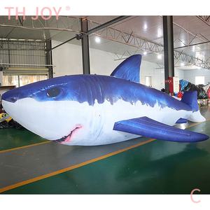 Ballon publicitaire gonflable en forme de requin pour l'extérieur, modèle de requin gonflable avec éclairage LED - Product Image 2