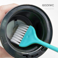 Brosse longue vert aqua en plastique PP pour salon de coiffure professionnel, ustensiles de cuisine, nettoyage domestique et clavier - Vente en gros