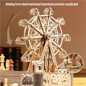 Puzzle 3D en bois Grande Roue musicale, jouet éducatif à assembler soi-même, cadeau créatif pour enfants, vente en gros transfrontalière - Product Image 4