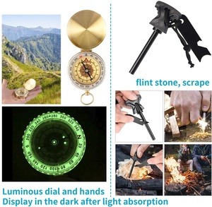 15 In 1 attrezzatura di sopravvivenza di emergenza Kit di sopravvivenza di difesa tattica strumenti per ragazzo teenager gadget fantastici accessori da campeggio - Product Image 3