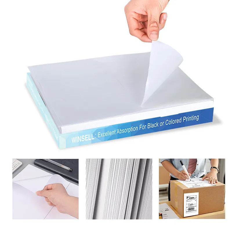 Vinilo autoadhesivo impermeable, tamaño de las hojas A4, papel adhesivo blanco, envío A4