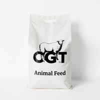 Sacs d'emballage agricoles en plastique robuste biodégradables imprimés imperméables pour aliments pour animaux, pochettes à soufflets latéraux résistantes à la déchirure