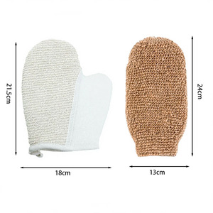 <span class=keywords><strong>Gant</strong></span> de bain <span class=keywords><strong>exfoliant</strong></span> texturé en coton réutilisable, long et minimaliste, pour le corps - Product Image 2