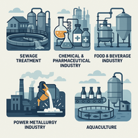 Soplador de Raíces para Tratamiento de Aguas Residuales de Bajo Ruido, de Acero Inoxidable, Sin Aceite, Levitación Magnética, Centrífugo, Libre de Mantenimiento, MagLev