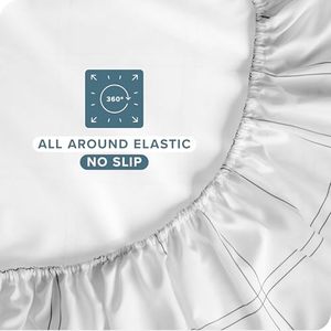 Ensemble de draps de lit 4 pièces, motif à carreaux moderne, luxe, microfibre ultra-douce <span class=keywords><strong>1800</strong></span>, ensemble de draps double brossés - Product Image 5