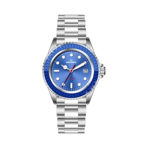 Reloj mecánico automático de movimiento NH35, reloj de pulsera de acero inoxidable con bisel de 316L, gemas azules modificadas, nuevo de 2022 - Product Image 6