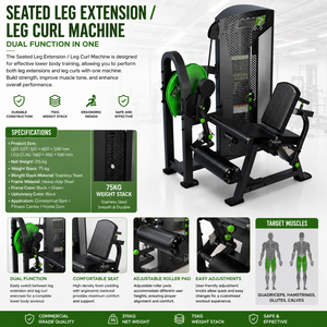 Machine de musculation commerciale SK 2-en-1 pour extensions <span class=keywords><strong>et</strong></span> flexions assises des jambes, équipement de musculation des membres inférieurs à charges guidées - Product Image 2