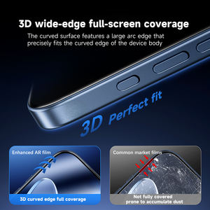 Protector de Pantalla de Vidrio Templado Ultrafino 3D de 0.4mm con Revestimiento Antirreflejos AR y Dureza 9H para Teléfono Móvil - Product Image 6